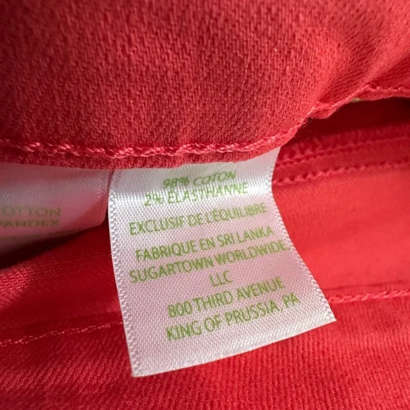 Lilly Pulitzer Coral Skinny Jeans - Picture 4 of 9